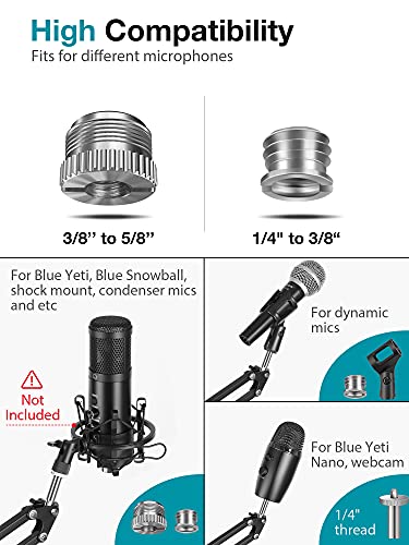 InnoGear Webcam Stand, Boom Arm Mount Stand for Logitech Webcam BRIO 4K C920 C920S C922 C922x C925e C930 NexiGo N60, 1/4"-3/8" and 3/8"-5/8" Screw for Blue Yeti Snowball Yeti Nano and Other Mics - style: Webcam Boom Stand