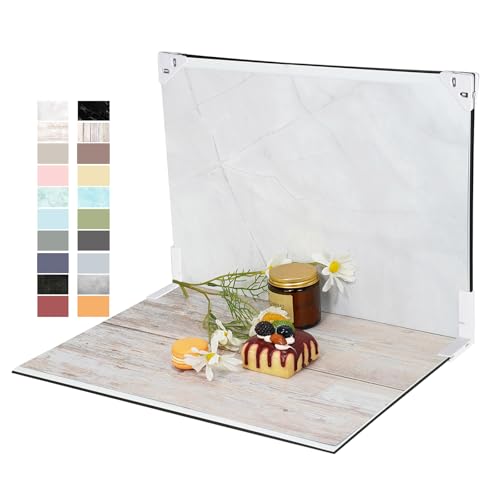 Yoocheese Photo Backdrop for Product Photography, 16.5×11.7in Compact Kit | Tabletop photography for food, jewelry, beauty and small products. For UGC creators, online sellers and small businesses. - color: Mulit