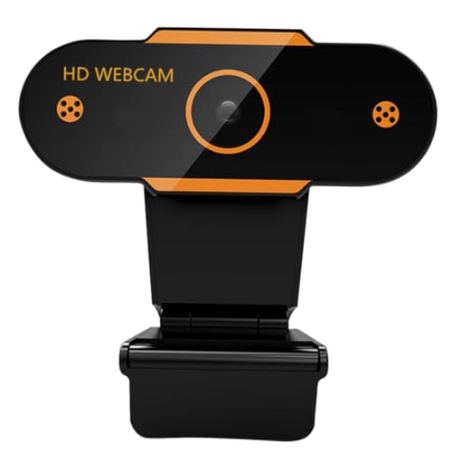 1080p USB Webcam with Built-in Microphone, Automatic Focusing Web Camera for Live Streaming and Video Conference, Plastic Laptop Web Camera Compatible with 5v Dc Power