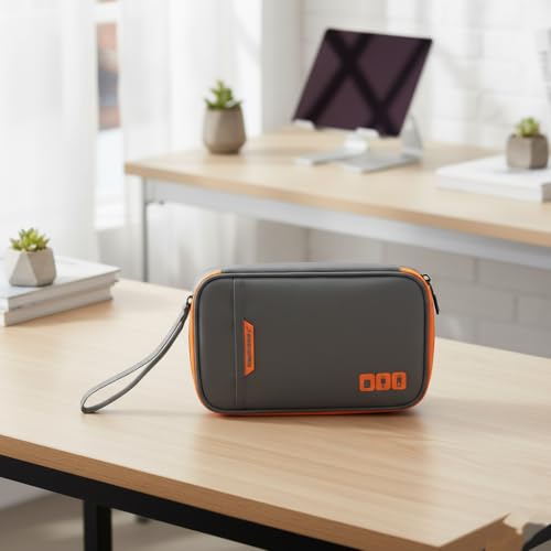Electronic Organizer Travel Accessories Storage Bag, Portable for Hard Drives, Cables, Memory Sticks, Charger, Phone, USB, SD Cards