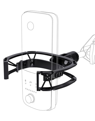 Wave Shouck Mount [Custom Built for Elgato Wave:3/1], Anti-Vibration Suspension Elastic Shock Mount Holder Clip Mic Mount Stand with 3/8" or 1/4" Screw Adapter Compatible with Wave:3/1 Microphone - size: Wave Shouck Mount