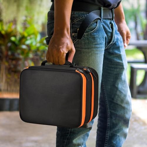 Electrical Tester Case Bag for Klein Tools ET310/RT250 | Nylon, Mesh, Adjustable Strap, Cotton Padding & Soft Lining, Organized Storage, Secure Foldable Lid & Sturdy Zipper - Black - color: Black