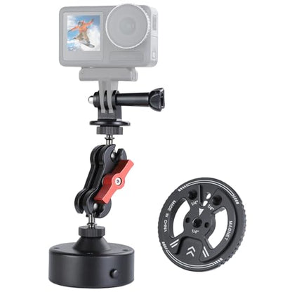UTEBIT 360° Adjustable Suction Cup Mount for Gopro Car Mount, Black | Camera Suction Cup Mount with Ball Head Magic Arm, Vehicle Window & Windshield Electric Vacuum Magnetic Car Phone Mount