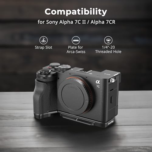 SmallRig A7C II / A7CR Handgrip L-Shape Grip for Sony Alpha 7C II/Alpha 7CR, Quick Release Plate for Arca, Lightweight Silicone Side Handle, for Quickly Switch on Tripods/Handheld Shooting - 4797 - style: Silicone Grip