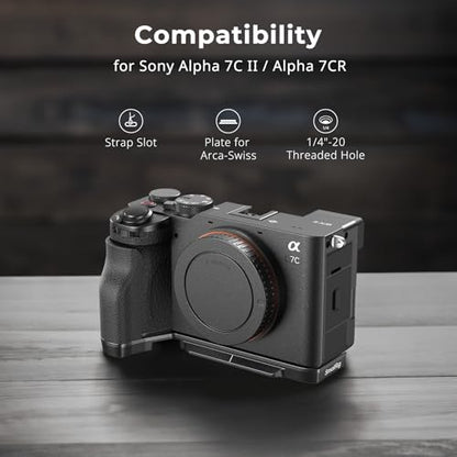 SmallRig A7C II / A7CR Handgrip L-Shape Grip for Sony Alpha 7C II/Alpha 7CR, Quick Release Plate for Arca, Lightweight Silicone Side Handle, for Quickly Switch on Tripods/Handheld Shooting - 4797 - style: Silicone Grip