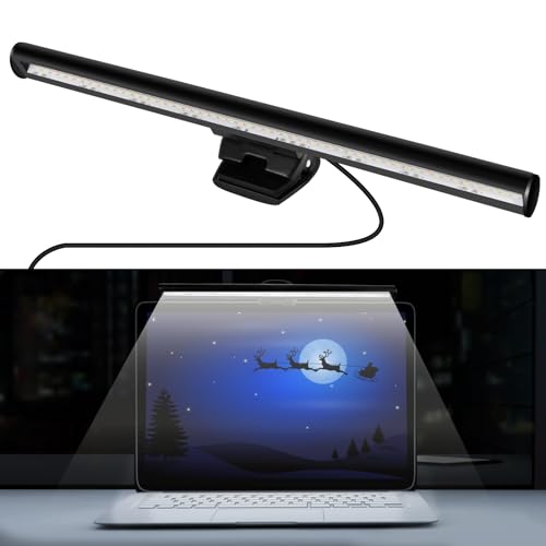 skybess Monitor Lamp Bar for Laptop, USB e-Reading LED Monitor Light Screenbar Task Light for Office/Home, Adjustable Brightness/Color Temperature, No Screen Glare for Eye Protection, Save Space