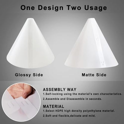 3PCS 360 Light Cone Photo Light Flash Diffuser Reflector for Small Product, Diffusion Photography Shooting Reflective, Alternative to Photo Box for Jelwery Cosmestics