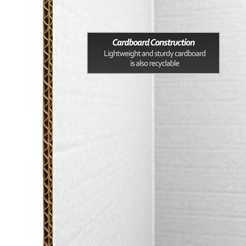 4 ft. Short White Temporary Cardboard Folding Screen - 3 Panels - size: 4 ft Short - 3 Panel