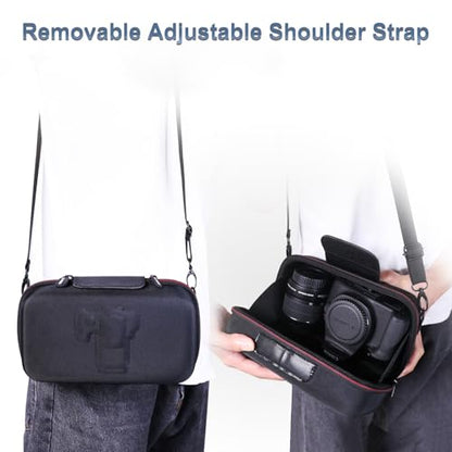 LTGEM Camera Case for Canon EOS Rebel T7 / R50 / R100 / R50 V / T6 / R8 / R10 / RP / SL3 / R5 / T100 DSLR SLR Camera and 18-55mm/18-45mm Lens with Shoulder Strap, Black - color: Black