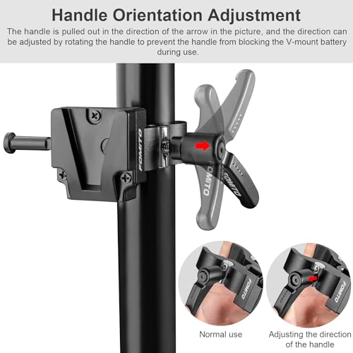 FOMITO VK-06 V-Mount Female Small Crab Clamp (Metal Version), with Crab Clamp, Quick Release, D-TAP, Adjustable Handle, for Camera Cage Rigs - color: Black, size: VK-06
