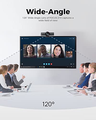 WYRESTORM 4K AI Tracking Conference Webcam, Auto Framing & Presenter Tracking, 120° Wide Angle, Dual Noise Cancelling Mics, Privacy Cover, USB Plug & Play, Zoom Certified for Teams Meeting Rooms - size: 210
