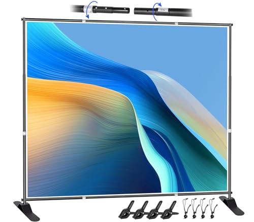 SLOW DOLPHIN Photo Backdrop Banner Stand 10 x 10 Ft Photography Background Stand with Adjustable Telescopic Tube Step and Repeat Frame Stand for Parties Wedding Photo Booth Trade Show,Carrying Bag