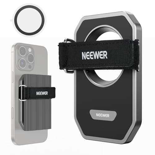 NEEWER Magnetic SSD Mount with Upgraded Touch Fastener, SSD Holder Compatible with MagSafe 16 Pro Max 15 Pro Max 16 Pro 15 Pro for ProRes Video Recording Samsung Lexar SanDisk SSD, PA040 - style: PA040
