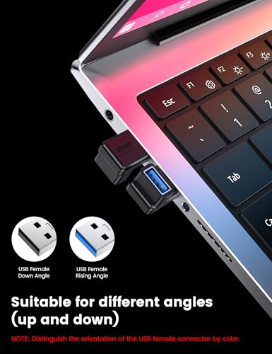 MOGOOD 90 Degree USB 3.2 Adapter Right Angle Type A Male to Female | L Shape Extender, 10Gbps Data Transfer & Charging, Compatible with PC, Laptop, Hard Drive, Keyboard, 1 Pack - size: 1 PACK
