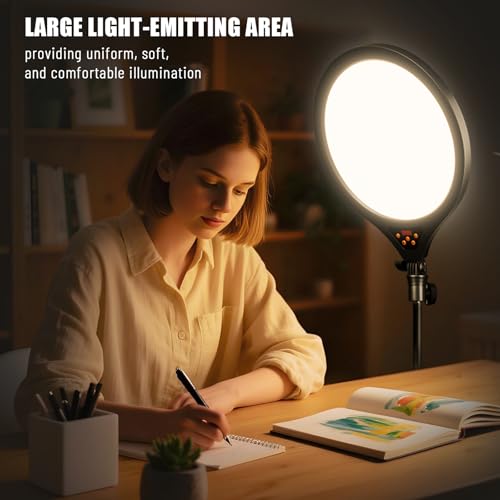 Ring Light with Stand, 14" Professional Ring Light Tripod for iPhone, Adjustable Height for Video Recording Photography Live Streaming Content Creation TikTok YouTube, Black - size: 14inch Black