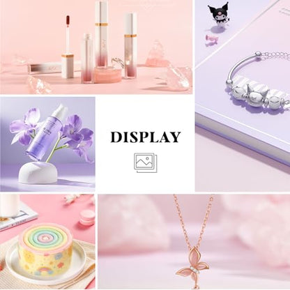 BEIYANG Photo Backdrop Board with 10PCS Background Paper, 16x11.5 Inch Pink & Purple Photo Background for Table Top Food, Product,Jewelry, Background Table Top Kit - Flat Lay Props