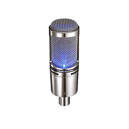 Audio-Technica AT2020USB+V Limited Edition Cardioid Condenser USB Microphone - color: Chrome, style: AT2020USB+
