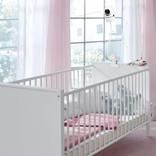 Flexible Baby Monitor Mount Compatible with HelloBaby HB6550/HB6560/HB6240/HB6148/HB6339/HB66/HB65/HB40, ANMEATE 549/SM935E, 15.75" Gooseneck Arm Baby Camera Mount Without Tools or Wall Damage