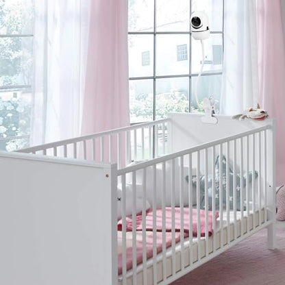 Flexible Baby Monitor Mount Compatible with HelloBaby HB6550/HB6560/HB6240/HB6148/HB6339/HB66/HB65/HB40, ANMEATE 549/SM935E, 15.75" Gooseneck Arm Baby Camera Mount Without Tools or Wall Damage