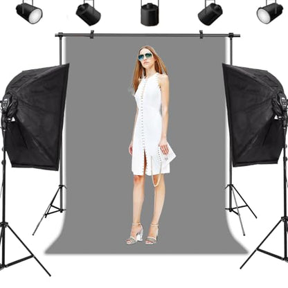 Grey Photography Backdrop Studio Photography Film & Television Portraiture Interview Programs Product Display Home Videos Parties Exhibition Halls Wedding Backdrops 5x7FT - color: Grey, size: 5x7FT