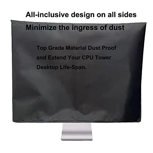Computer Monitor Dust Cover Anti-Static Dustproof Protective Cover for LCD/LED/HD Panel Case Computer Sleeve Compatible with PC, Desktop and TV (27inch,Black)