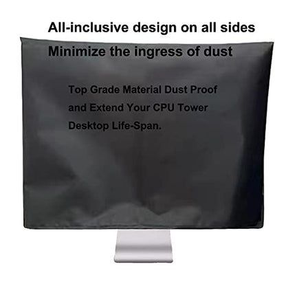 Computer Monitor Dust Cover Anti-Static Dustproof Protective Cover for LCD/LED/HD Panel Case Computer Sleeve Compatible with PC, Desktop and TV (27inch,Black)
