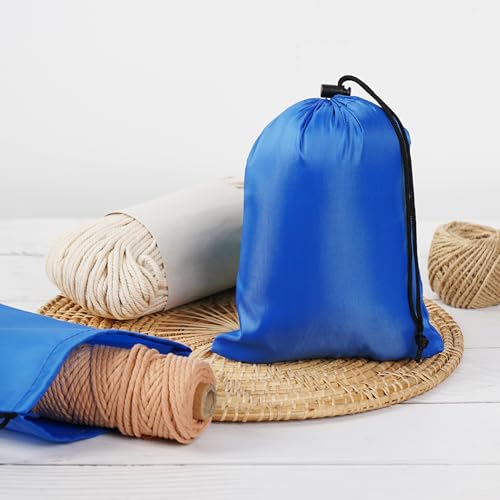 PALTERWEAR Drawstring Bag with Toggle - Nylon Cinch and Ditty Pouch Six-Pack (Blue, 8 x 11 Inch, Set of 6) - color: Blue, size: 8 x 11 Inch