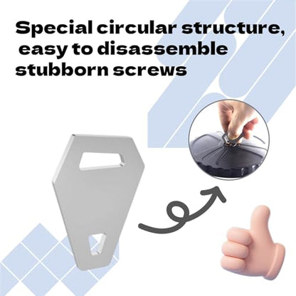 4Pcs Camera Tool Precision Screwdriver Plate Ring Adapter for Quick Release Tripod Mounts (3/8" to 1/4" Reducer with D-Ring Rig Screws)