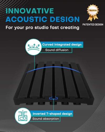 50Packs Curved Sound Proof Foam Panels for Walls, 2" Acoustic Panels Sound Absorbing Dampening, Soundproofing Noise Reducing Cancelling Treatments for Home Office Recoding Studio Decor, 2x12x12 Black - size: Upgraded Curved 50Packs