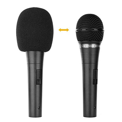 ChromLives Microphone Cover Microphone Windscreen Foam Cover Black Top Grade 6 Pack - color: 6 Pack