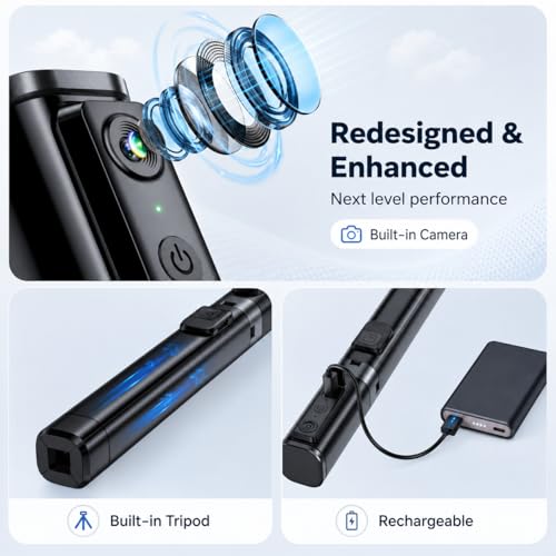 UBeesize 67'' Auto Face Tracking Phone Tripod, 360° AI Follow Selfie Stick with Remote, Adjustable Tripod Stand for iPhone 17/16/15/14/13 & Android, for TikTok, Vlogging & Video Recording