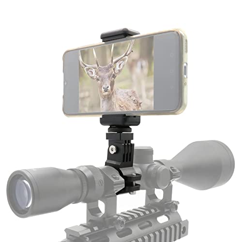 Universal Scope Phone Mount Holder Camera Gun Mount Adapter, Adjustable Bike Phone Holder, Motorcycle Handlebar Phone Mount