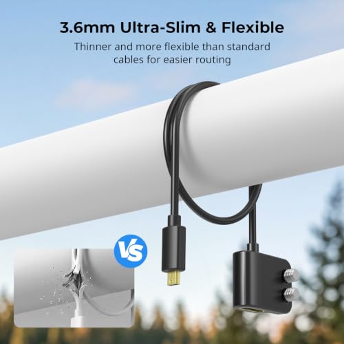 SMALLRIG Data Cable Ultra-Slim 4K 60Hz Micro HDMI to Full-Size HDMI Adapter Cable with Two 1/4"-20 Screws for Camera Cage L-Bracket, for Sony A7R IV A7III for Fujifilm X-T3-6125 - style: D to A（30cm）