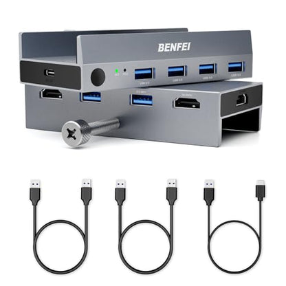 BENFEI USB 3.0 HDMI KVM Switch(8K@60Hz) with 4 USB 3.0 Ports for 2 Computers Sharging Monitor Keyboard Mouse - style: 8K HDMI Switch USBA*4