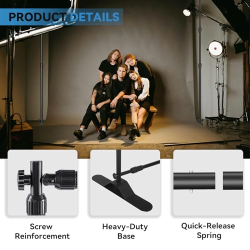 8×8‘ Backdrop Stand Banner Stand Kit with Carry Bag Heavy-Duty Photography Step & Repeat Stand Height and Width Adjustable for Photo Booth Events Weddings Studio Displays - size: 8×8’