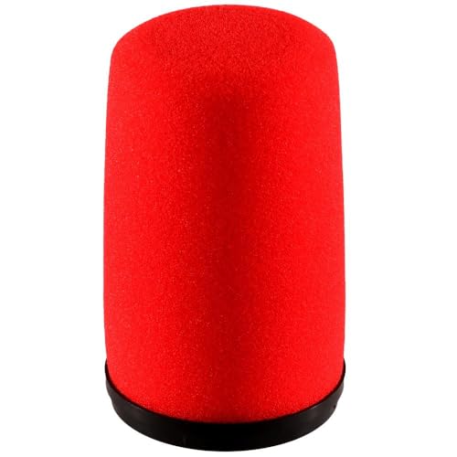 AURAY High-Density Foam Replacement Windscreen Compatible with Shure SM7 Microphones – Red, Reduces Plosives & Breath Noise w/Snap-On Design – Perfect for Studio Recording, Broadcasting, Podcasting - color: Red