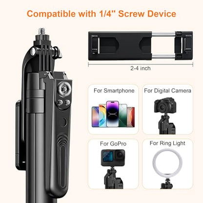 71" Auto Face Tracking Tripod with Ring Light, 360° Rotation Phone Tripod with Remote & No App Required, Extendable Selfie Stick Tripod for iPhone/Camera, Live Streaming Equipment for TikTok/YouTube - size: Tripod with 2 Ring Lights