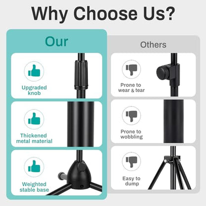 AODSK Deluxe Tripod Microphone Stand with Boom Arm & Twist Clutch Height Adjustment (Upgraded version) - style: Upgraded version