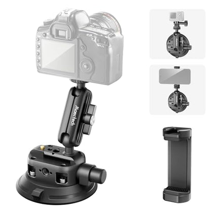 4" Suction Cup Mount with Magic Arm for Car Camera Mount for Go pro Windshield Phone Holder for Insta 360 Action Camera Accessories