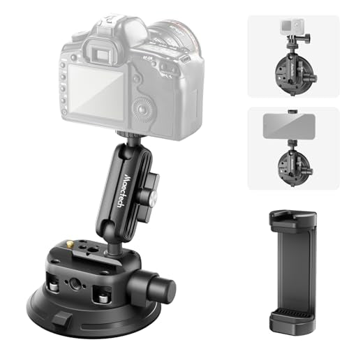 4" Suction Cup Mount with Magic Arm for Car Camera Mount for Go pro Windshield Phone Holder for Insta 360 Action Camera Accessories