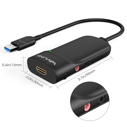 WAVLINK USB 3.0/USB C to HDMI Universal Video Adapter, Displaylink HDMI Adapter Supports up to 6 Monitor, Compatible with Windows 11/10, MacOS (M1-M5 Mac,New Mabook Neo), ChromeOS