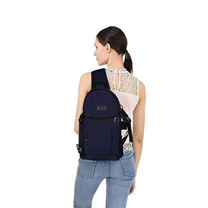 MOSISO Camera Sling Bag, DSLR/SLR/Mirrorless Camera Backpack Case Shockproof Photography Backpack with Tripod Holder & Removable Modular Inserts Compatible with Canon/Nikon/Sony/Fuji, Navy Blue - color: Navy Blue