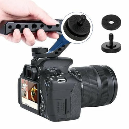 KALIONE 4 Pack Thumb Screw Camera Quick Release Adapter with Rubber Pads, 1/4 Male to 1/4 Female Tripod Screw, Thumbscrew for Camera Mounting Plate Flash Bracket