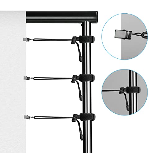 SLOW DOLPHIN Photo Video Studio 10 x12ft 100% Cotton White Muslin Backdrop with 10 x 10ft Stand Photography Background Support System Kit Clamp, Clips,Carry Bag