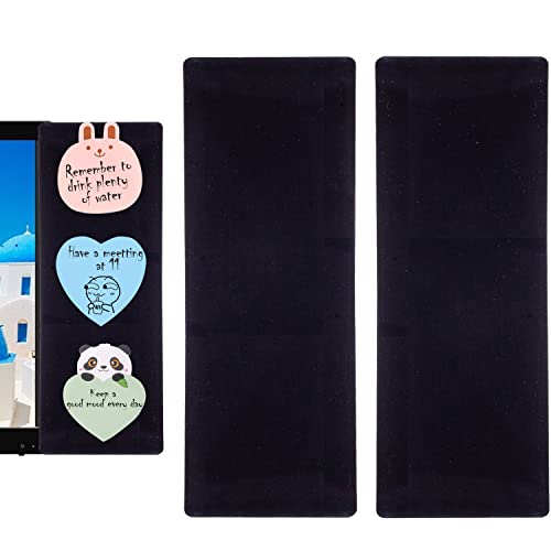 Computer Monitor Memo Board,Computer Monitor Sticky Note Holder Message Board for Monitors Screen Cabinets (2 Pack Black) - color: 2 Pack 11“ Black