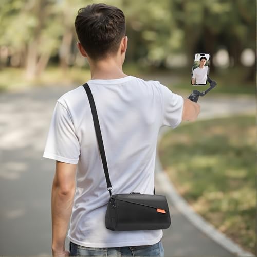 STARTRC VCR Carrying Travel Case for Insta 360 Luna Ultra Bag Accessories | Go Ultra X5 X4 Air Organizer Multilayer Storage Large Soft For DJI Osmo 360 Mobile8 7P Pocket 4 3 with Shoulder Strap