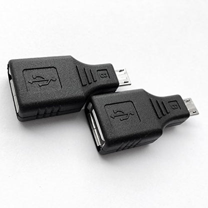 Posdou USB 2.0 Micro USB Male to USB Female OTG Adapter (2 Pack)