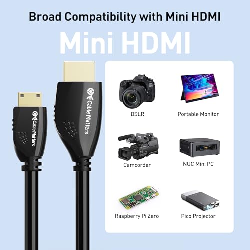 Cable Matters High-Speed Long 4K Mini HDMI to HDMI Cable - 25ft, HDMI2.0 Ready for Tablets, Nikon, Sony, Canon DSLR, Raspberry Pi Zero - size: 25 ft
