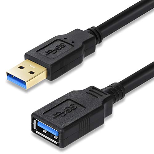 XBOHJOE USB 3.0 Extension Cable 15FT USB Cable High Speed 3.0 USB Extender Cord Type A Male to Female Data Transfer 5Gbps for Mouse Extender Cable Keyboard Extension Cord etc(15ft Black) - size: 15 ft