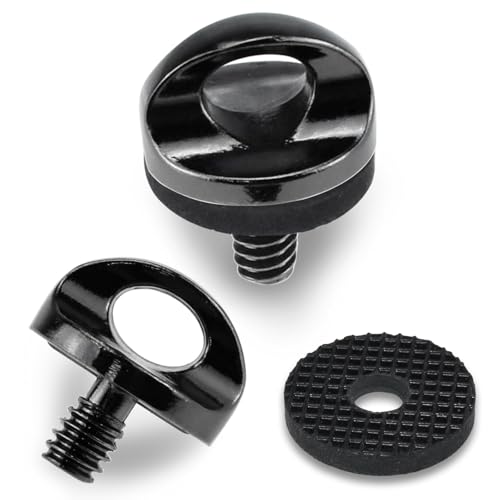 1/4" Camera Neck Strap Screw Holder, SDTC Tech 2 Pack 1/4-20 Thread Camera Screws with Rubber Washer for Quick Install/Release Wrist Strap Sling
